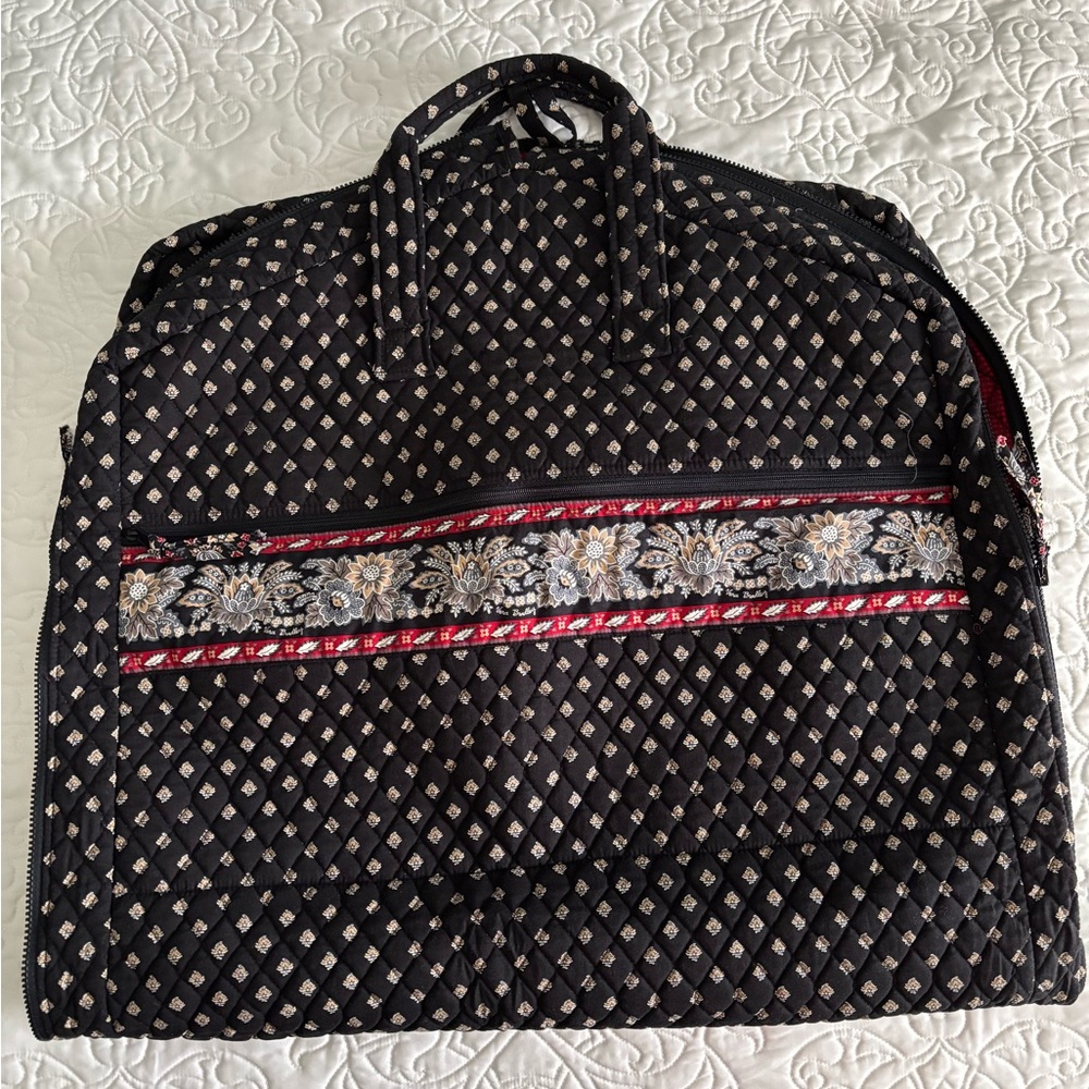 Vera Bradley Black and Red Quilted Garment Bag